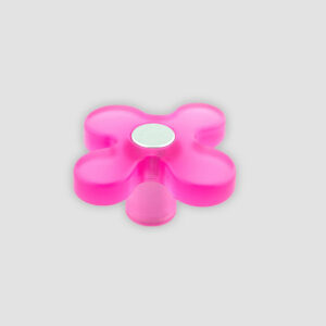 Eclectric Petal Plastic Knob Fuscia