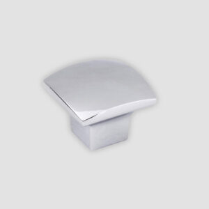 Square Knob Polished Chrome