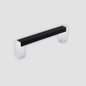 Contemp Metal Aluminum Pull - Matte Black-Chrome