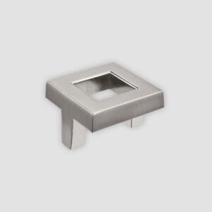 Trans Open Square Knob Brushed Nickel