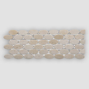 Daltile Marble Oval Mosaic - Crema Marfil