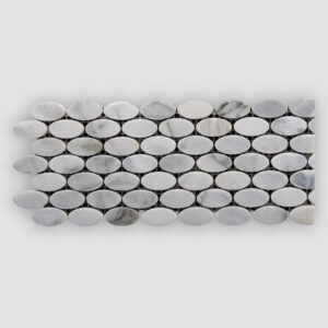 Daltile Marble Oval Mosaic - Venetian Calacatta
