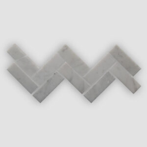 Shaw Estate Herringbone - Bianco Carrara