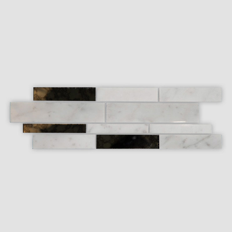 Lavaliere Linear Random Mosaic - Carrara White